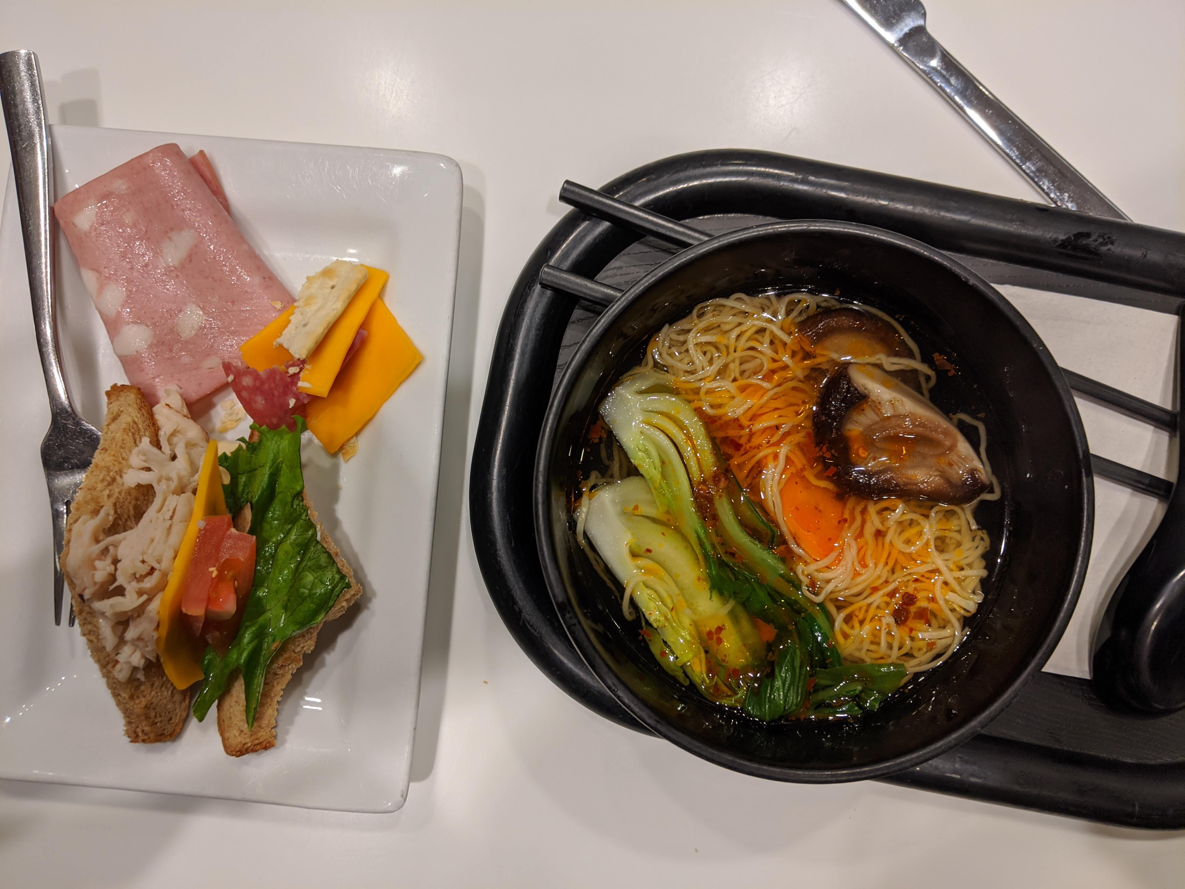 Delicious noodles in SFO lounge.