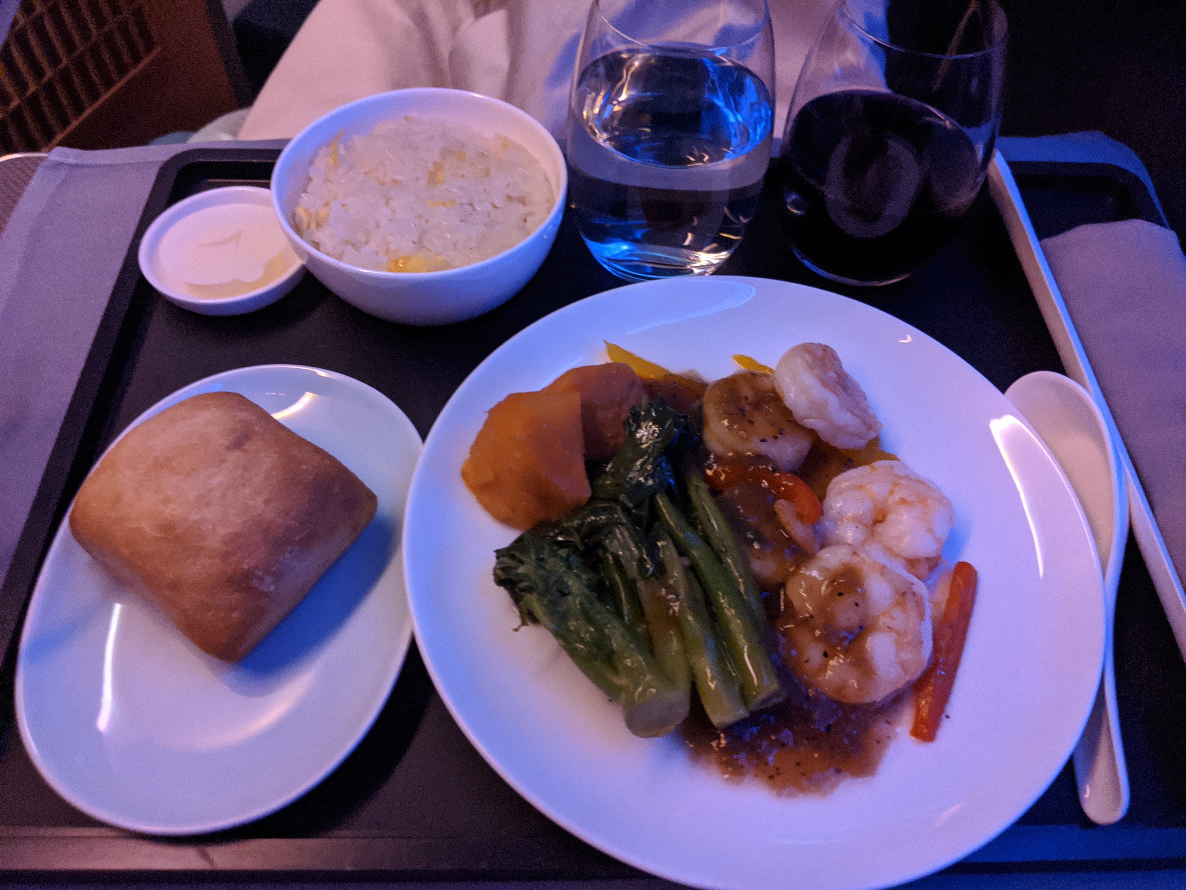 The flight attendent gave me a menu and asked what I would want, and I basically said Everything! :)